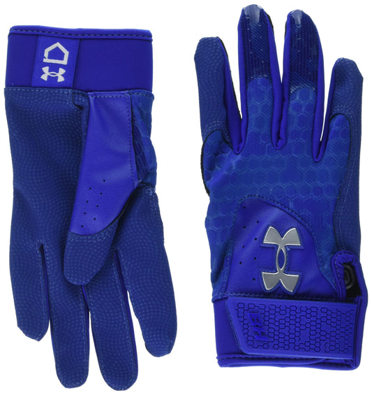Under Armour Boys Harper Youth Baseball Gloves (400) Royal/Capri/Metallic Silver Youth Medium