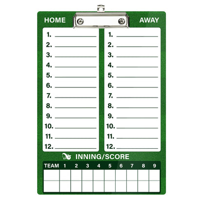 WISYOK Double-Sided Dry Erase Clipboard for Coaches, Baseball, Softball Lineup Board with Marker
