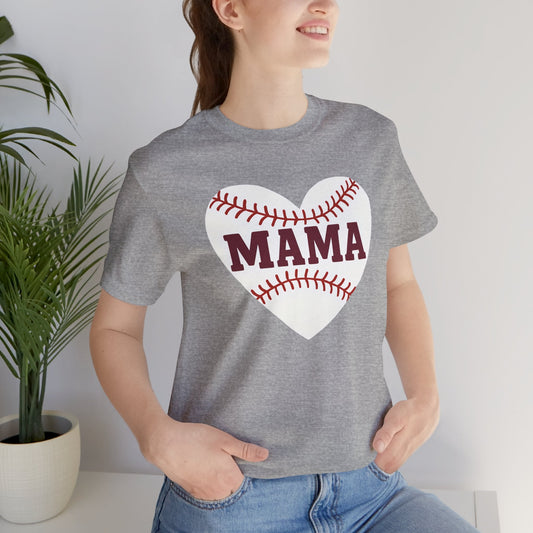 Baseball Mama Tee, Soft Unisex Tee for Baseball Moms, Sports Shirt, Gift for Mother’s Day, Casual Wear, Family Game Day