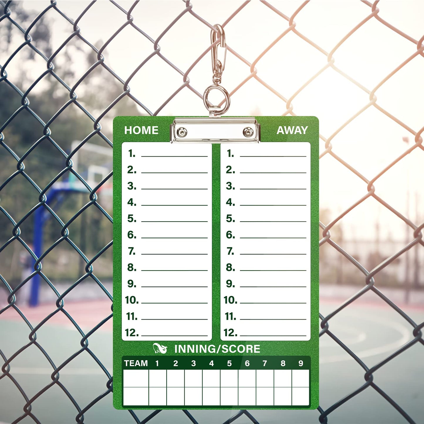 WISYOK Double-Sided Dry Erase Clipboard for Coaches, Baseball, Softball Lineup Board with Marker