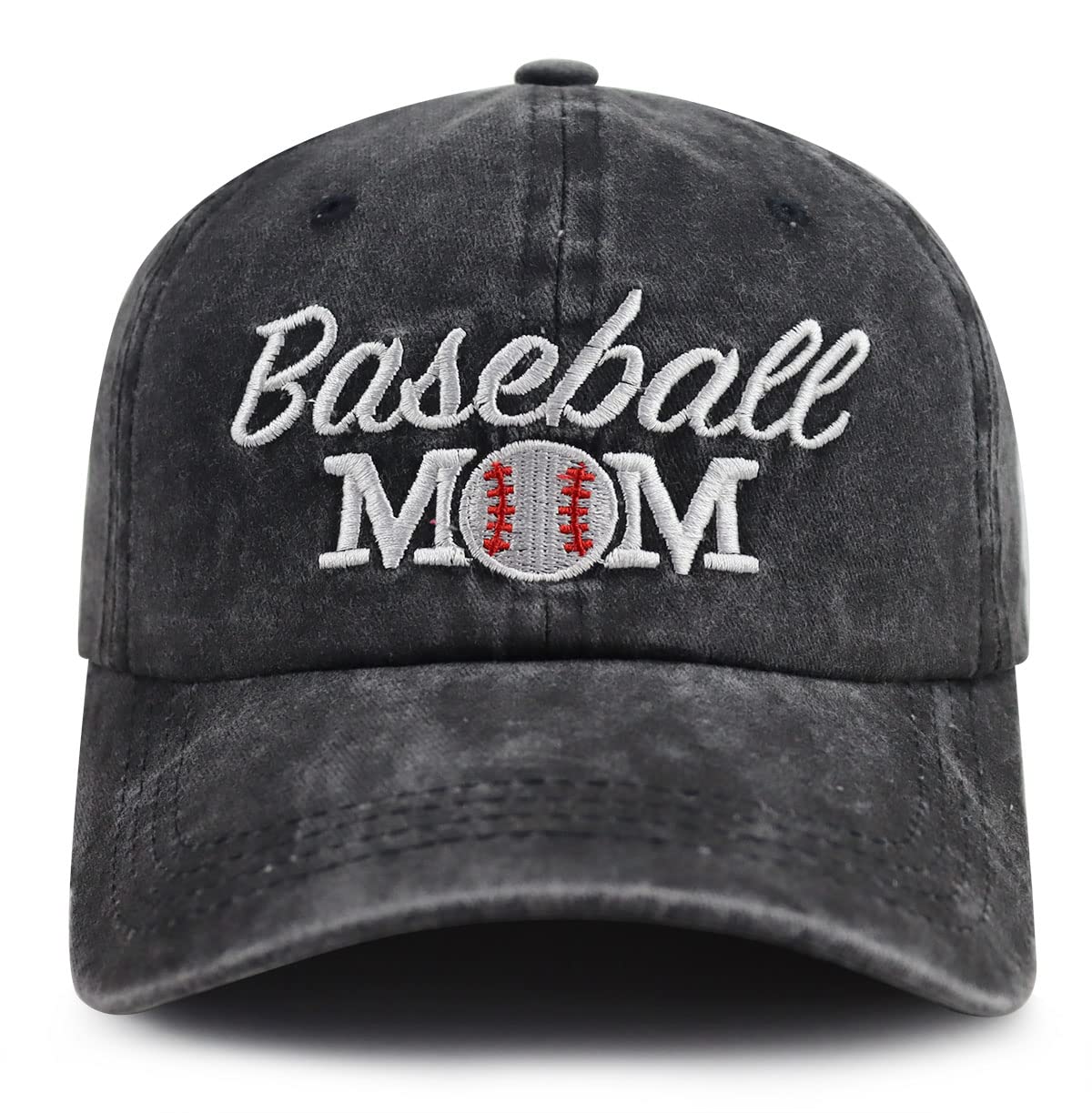 Splash Brothers Customized Baseball Mom Hat for Women Mama, Funny Adjustable Washed Cotton Embroidered Baseball Cap, Sport Gifts for Mom Grandma Friends Fans