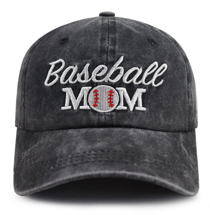 Splash Brothers Customized Baseball Mom Hat for Women Mama, Funny Adjustable Washed Cotton Embroidered Baseball Cap, Sport Gifts for Mom Grandma Friends Fans