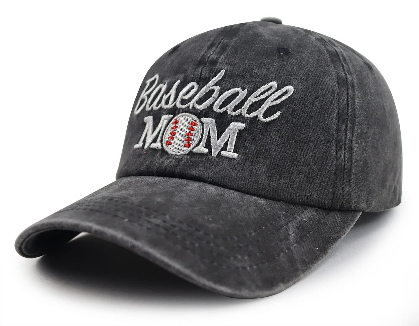 Splash Brothers Customized Baseball Mom Hat for Women Mama, Funny Adjustable Washed Cotton Embroidered Baseball Cap, Sport Gifts for Mom Grandma Friends Fans