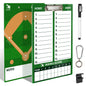WISYOK Double-Sided Dry Erase Clipboard for Coaches, Baseball, Softball Lineup Board with Marker