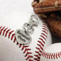 Baseball Mom Stainless Steel Clip On Charm Heart Engraved Sports Mom Bag Charm Keychain Gift