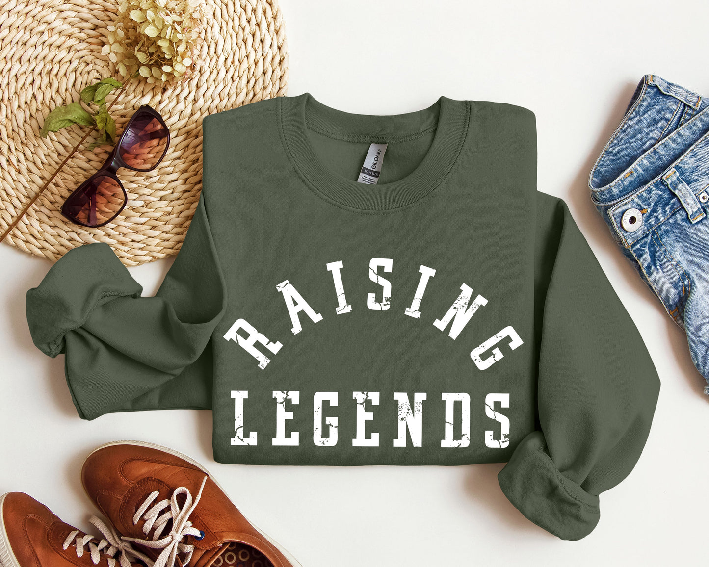Raising Legends Mother's Day Sweatshirt, Sports Mom, Coach, Father's Day Sweatshirt