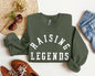 Raising Legends Mother's Day Sweatshirt, Sports Mom, Coach, Father's Day Sweatshirt